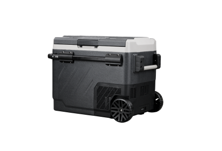 Steamy-E Elektrische Kompressor-Kühlbox Dual Zone auf Rädern (50 Liter)