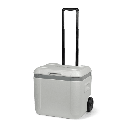 Steamy Marine 52 (52 Liter) Kühlbox mit Rollen Weiß + 1x Kühlelement XXL mit großem Rabatt