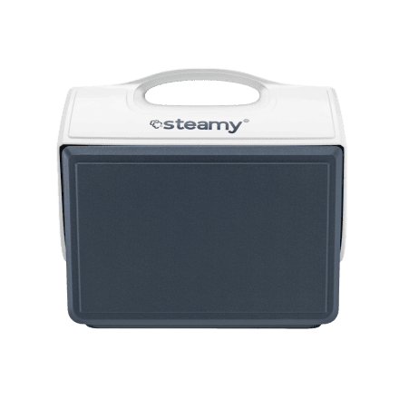 Steamy Sport 15 (15 Liter) Kühlbox Blau + 1x Kühlmatte (88 Würfel) mit großem Rabatt