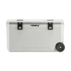 Steamy Marine 120 Roller (120 Liter) Kühlbox mit Rollen Weiß + 1x Kühlelement XXL mit großem Rabatt